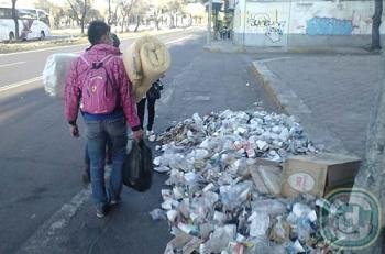 Se van peregrinos pero dejan la basura en el DF
