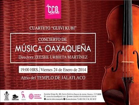 Cuarteto Guivi Kubi se presentará en el Barrio de Jalatlaco