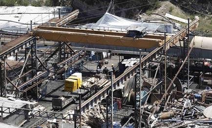 General view of a coal mine site where a fire broke out on Tuesday in Soma, a district in Turkey's western province of Manisa