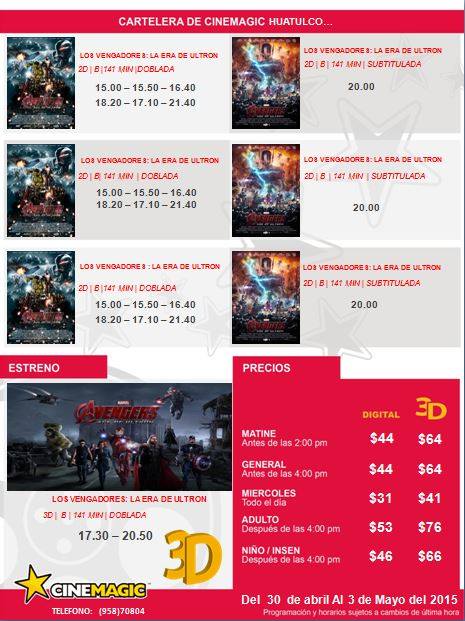 Cartelera Cinemagic