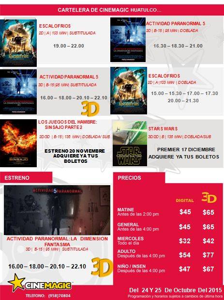 cartelera 24 de octubre