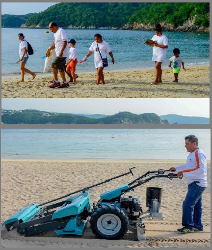 Todo un éxito magna limpieza de playas en Huatulco2