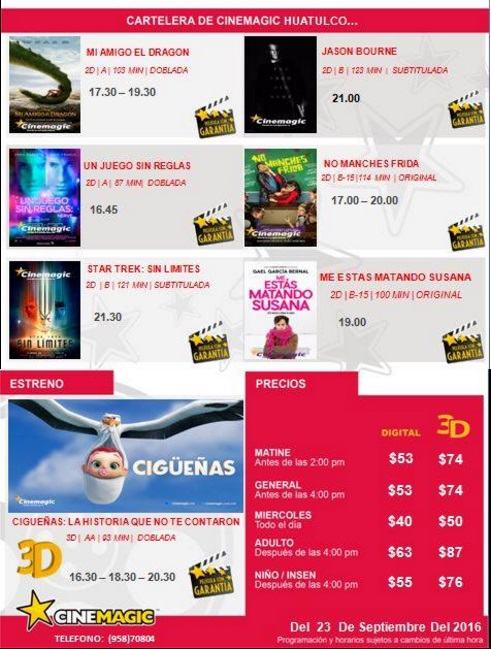 Cartelera Cine Magic