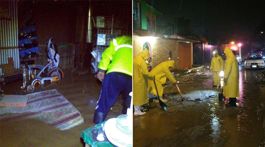 Inundaciones y caída de barda provocan lluvias en Oaxaca