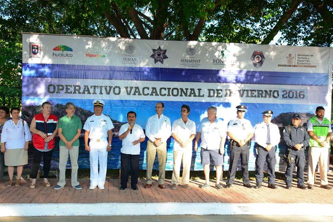 En Huatulco, arranca Operativo Vacacional de Invierno 2016