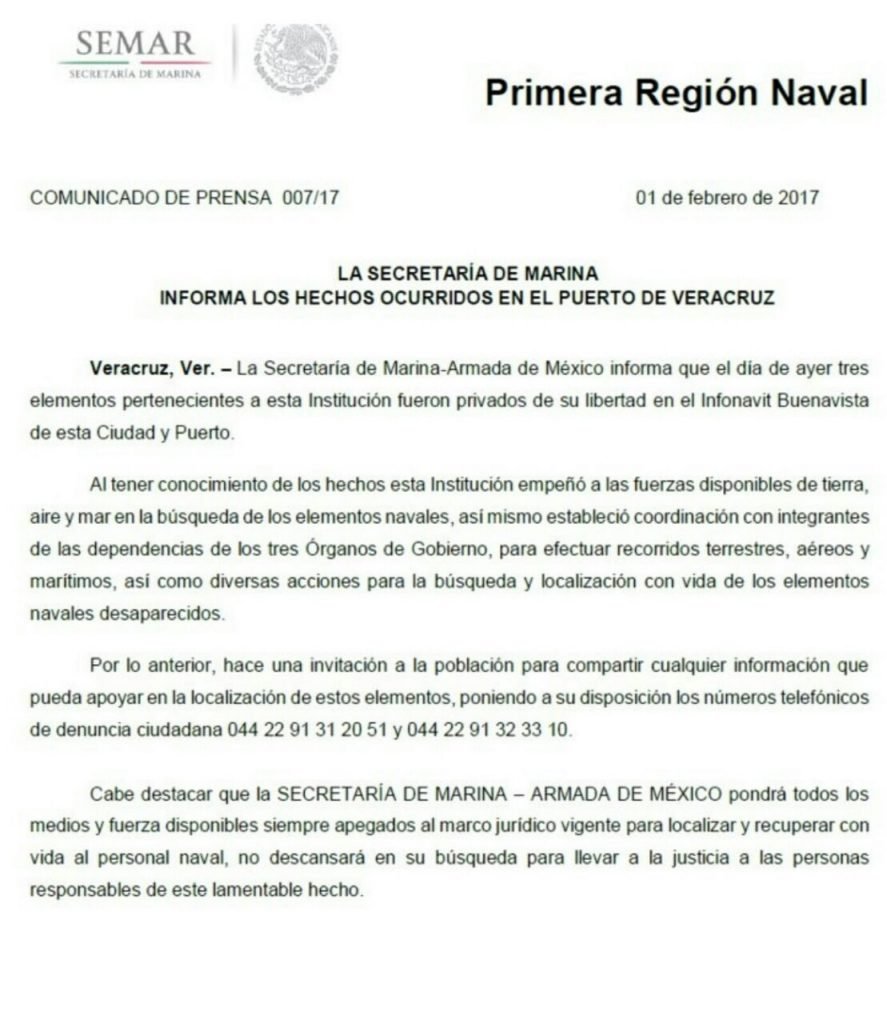 Crimen organizado da otro golpe a la policía en Veracruz tras 'levantar' a tres marinos; los buscan por aire y tierra3