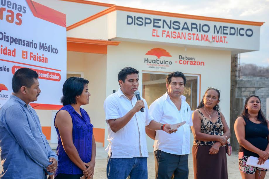 Inaugura José Hernández Dispensario Médico en comunidad El Faisán