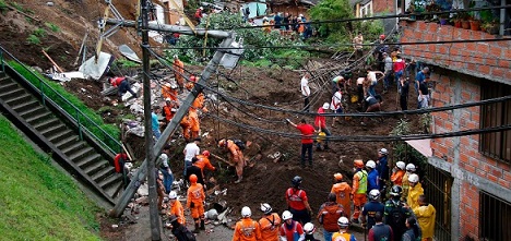 Nueva tragedia en Colombia por deslaves que dejan 16 muertos