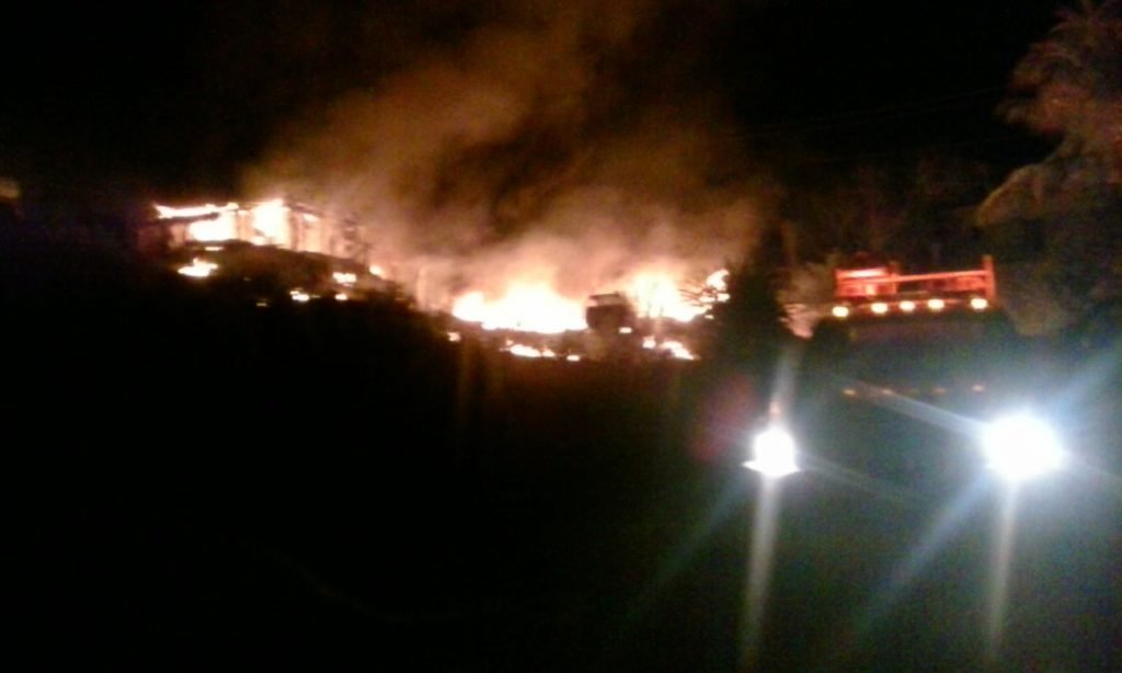 incendio de una casa en el barrio corralito