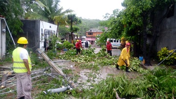 Los daños por el paso de la tormenta Kalvin en Huatulco