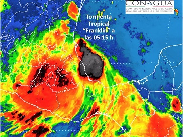Franklin pierde fuerza, pero provocará tormentas torrenciales en 8 estados