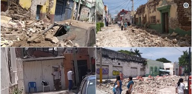 Así quedó Jojutla, el municipio cercano al epicentro del sismo que sacudió a México
