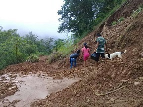 la Agencia Municipal de Los Naranjos se encuentra incomunicada