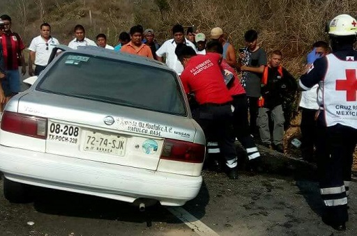 Aparatoso accidente en Huatulco