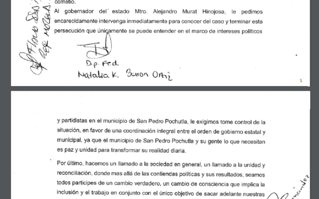 Alto a la violencia política en San Pedro Pochutla