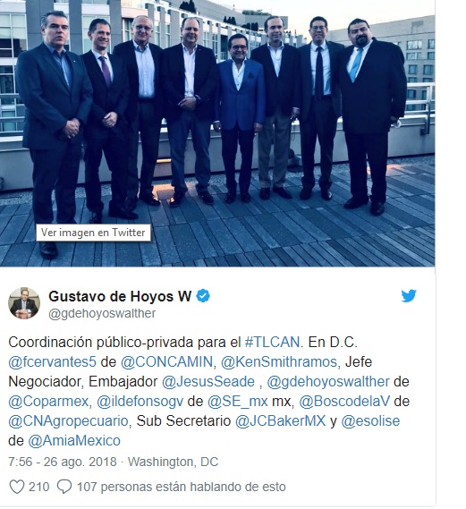 México y EU logran acuerdo preliminar rumbo a TLCAN 2.0