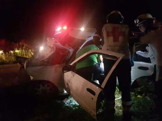 Accidente sobre la carretera costera