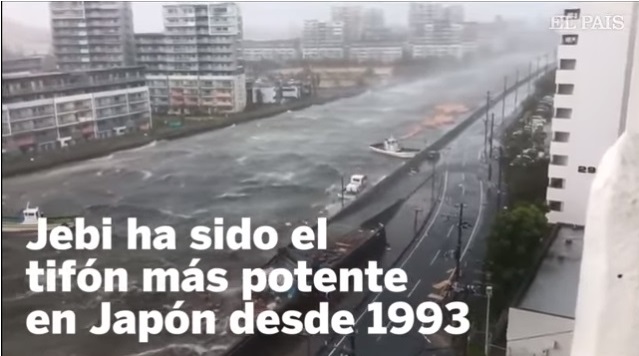 Al menos 10 muertos y 300 heridos en Japón por el fuerte tifón ‘Jebi’