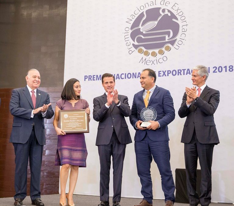 Destilería oaxaqueña obtiene Premio Nacional de Exportación 2018