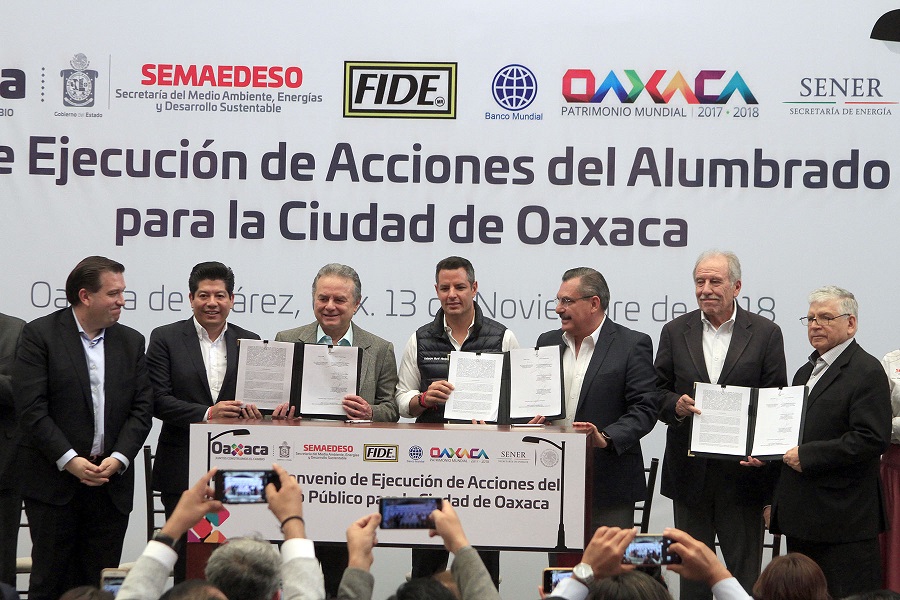 Respalda acciones de alumbrado público en la capital oaxaqueña