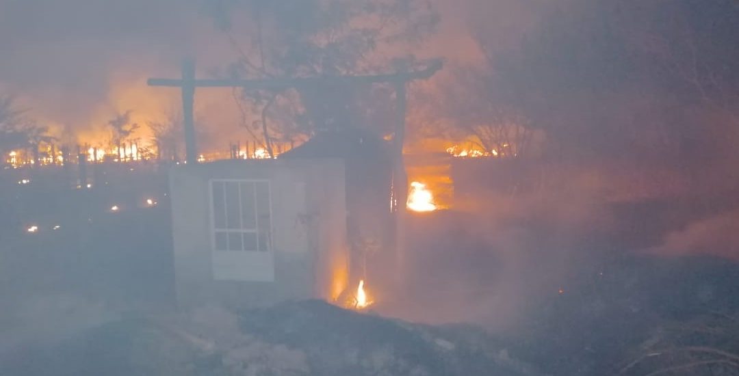 Combaten incendios forestales en Oaxaca