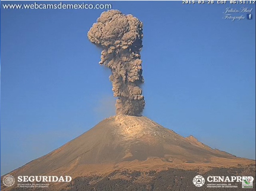 Modificó la alerta volcánica del Popocatépetl de amarilla fase dos,amarilla fase 3,