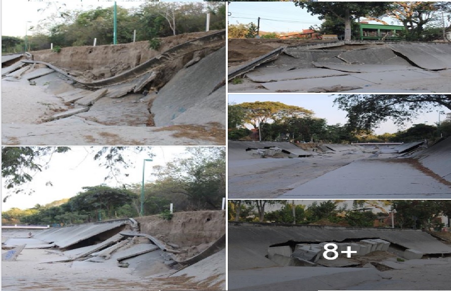 Sigue Fonatur sin reparar daños en canal pluvial de Huatulco