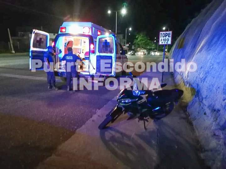 Siguen los accidentes de moto en Puerto Escondido