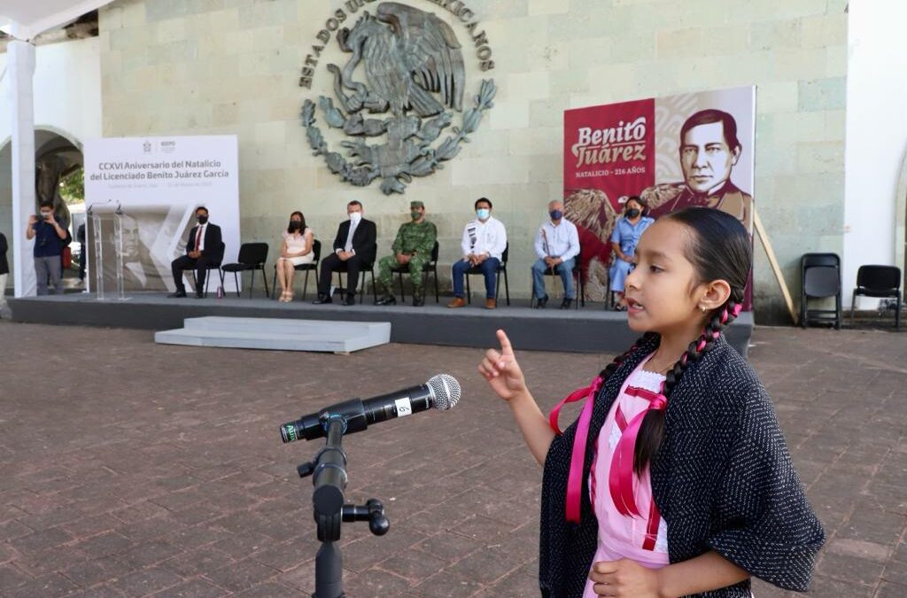 Destaca IEEPO el ejemplo de lucha permanente de Don Benito Juárez en el 216 aniversario de su natalicio