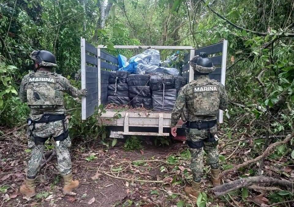 EN LA COSTA DE OAXACA LA SECRETARÍA DE MARINA-ASEGURA MÁS DE 1,300 KILOGRAMOS DE PRESUNTA COCAÍNA