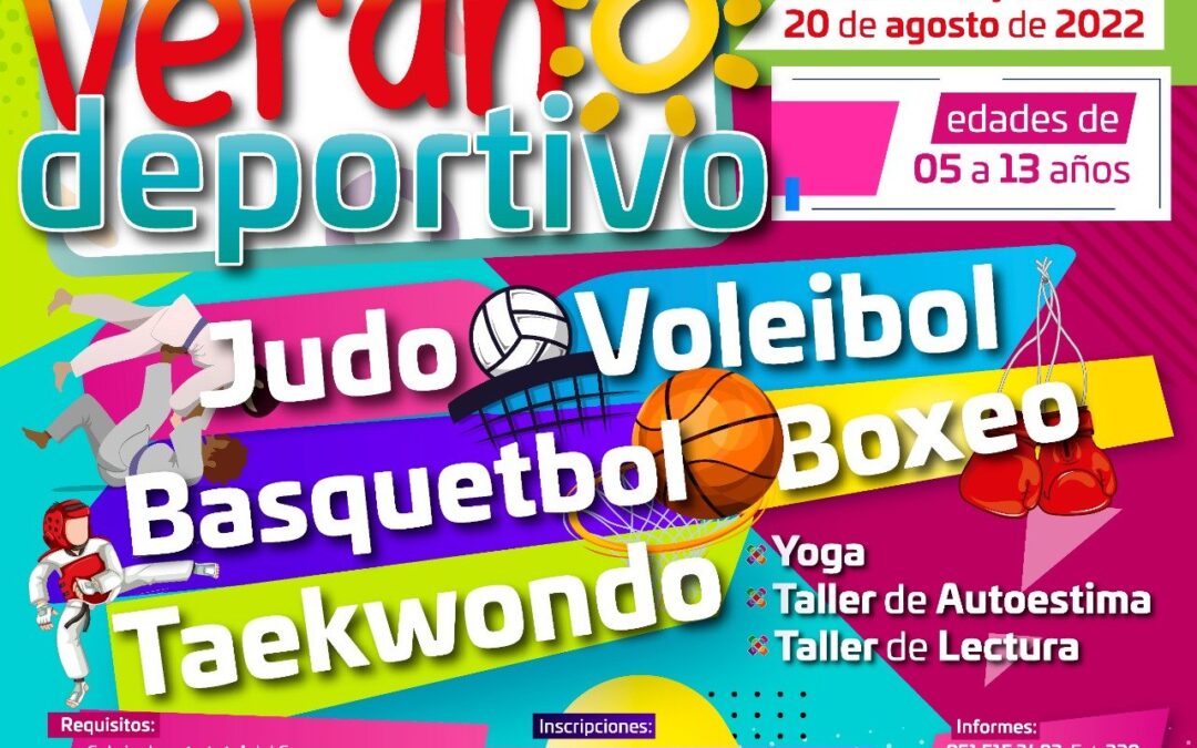 El Incude Oaxaca invita a niñas y niños de 5 a 13 años a inscribirse en los cursos del “Verano Deportivo”
