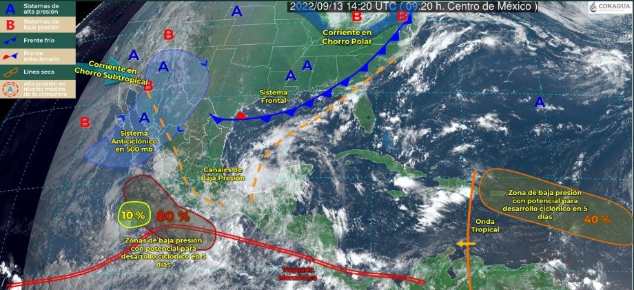 Se mantendrá temporal de lluvias en Oaxaca por zona de baja presión con posibilidad de desarrollo ciclónico: CEPCO