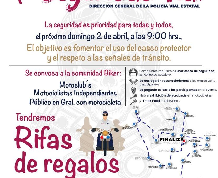 Anuncian Policía Vial y Semovi 1ª Gran Rodada por la Seguridad Vial