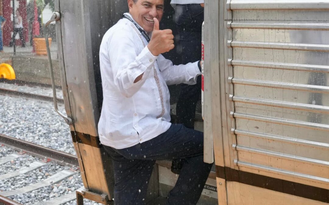 Encabezan Presidente de México y Gobernador de Oaxaca prueba del Tren de pasajeros del Corredor Interoceánico en la entidad