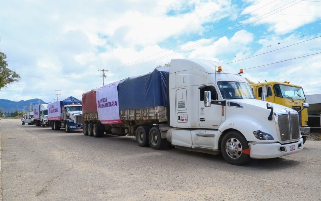 Traslada DIF Oaxaca 113 toneladas de víveres a Chilpancingo Guerrero