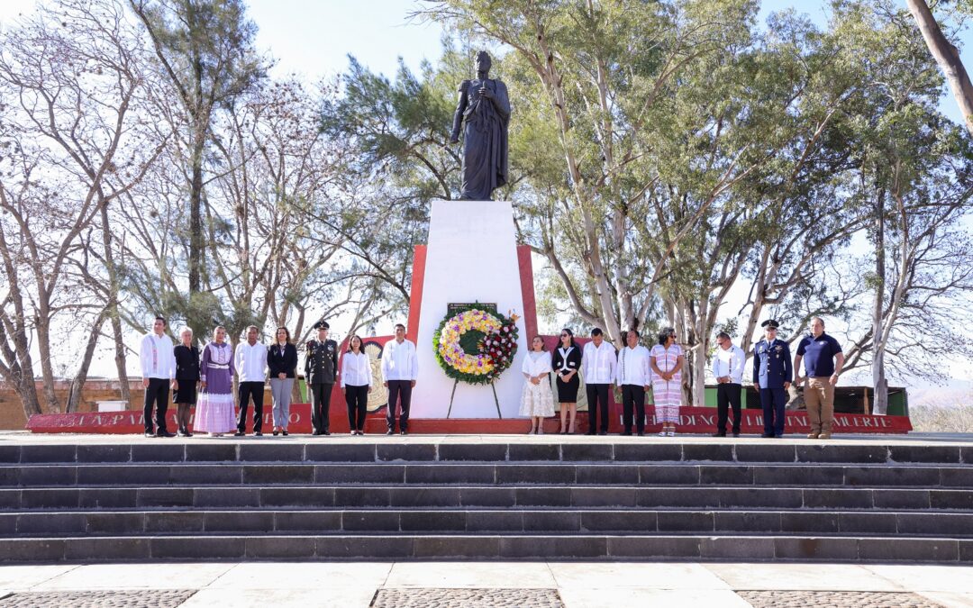 Conmemoran gobiernos de Oaxaca y Guerrero CXCIII aniversario luctuoso de Vicente Guerrero
