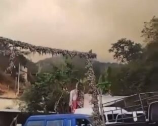 Alerta en Asunción Mixtepec por incendio forestal