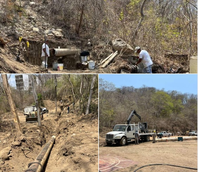 Siguen las reparaciones de la line principal de agua potable en Santa Cruz