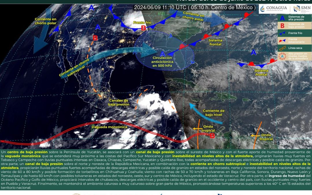 Continuarán lluvias de intensidad variable en varias regiones del estado