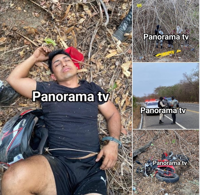 Motocicleta pierde el control en Huatulco