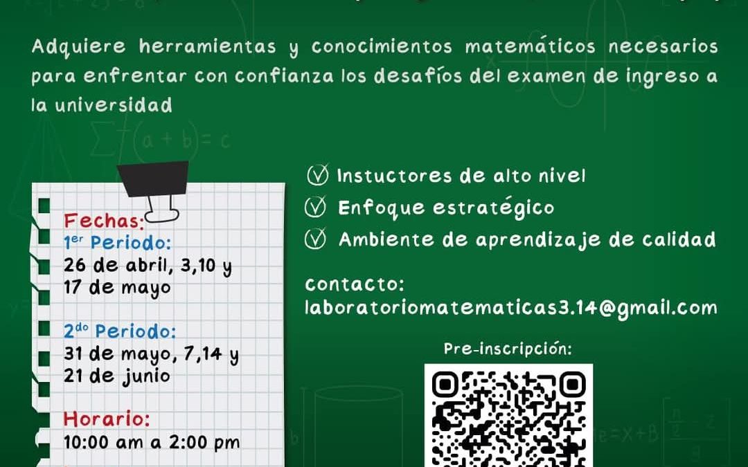 Prepara tu futuro universitario con el curso de matemáticas de la UMAR!