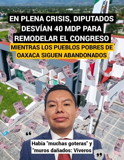 Diputados desvían 40 MDP para remodelar el Congreso