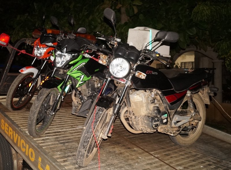 10 Motocicletas aseguradas tras operativos en Matías Romero