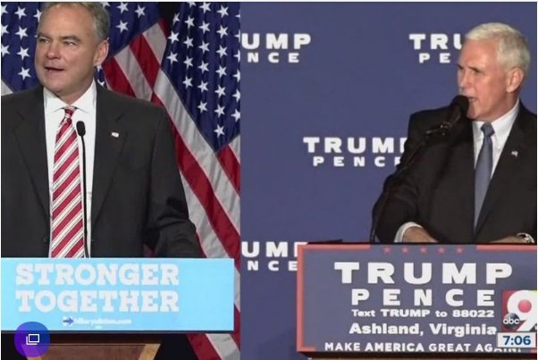 Kaine al ataque y Pence se vio en apuros para defender a su jefe