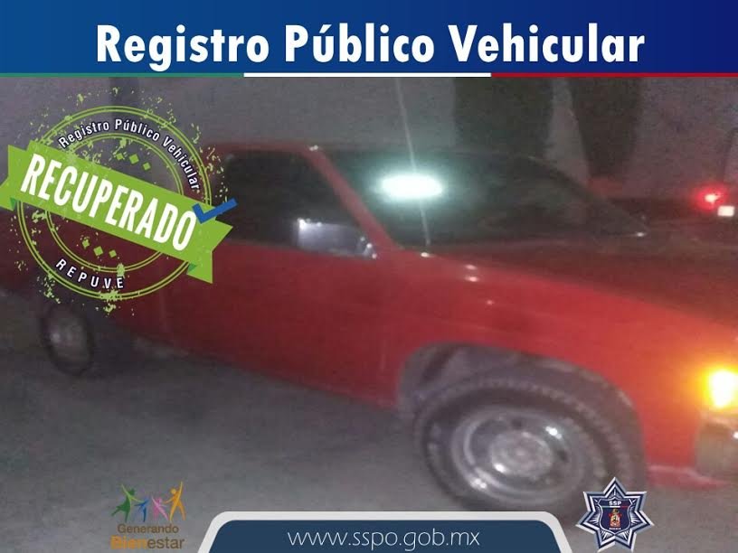 Policias estatales aseguraron unidad de motor con reporte de robo