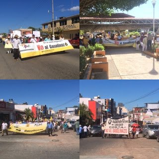 Marcharon contra el Gasolinazo en Pinotepa