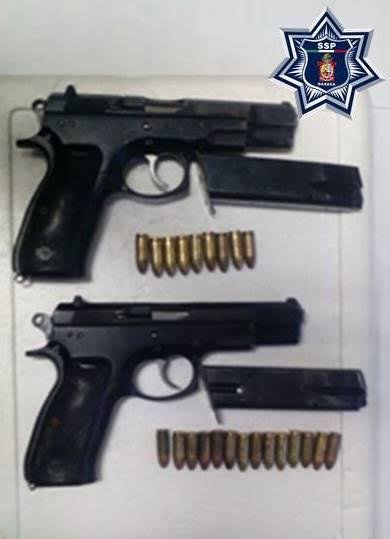 Detienen a sujetos por portación de armas
