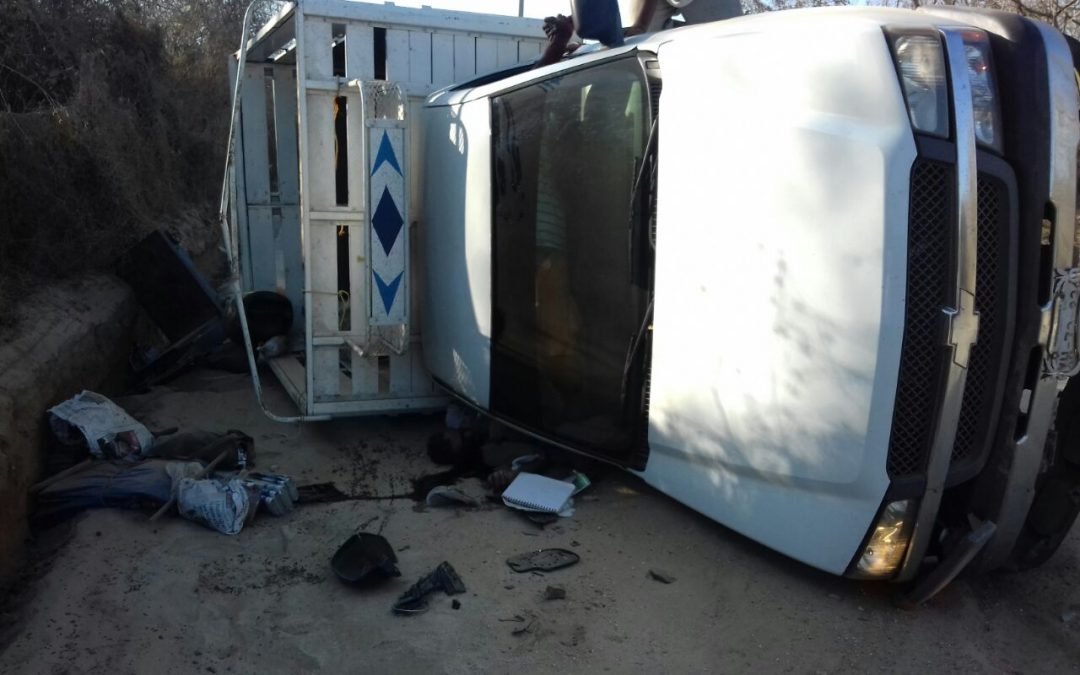 Accidente automovilístico en Bajos del Arena