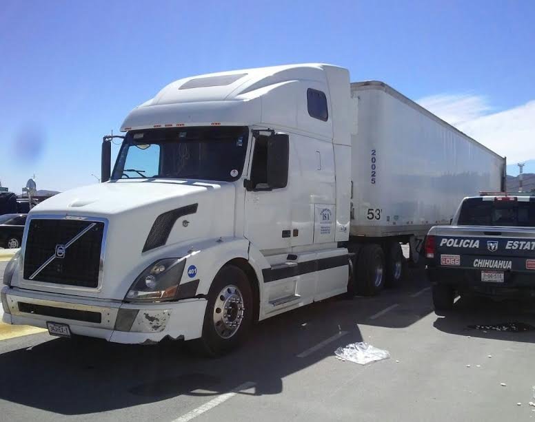 CD JUAREZ CHIH: Incauta Policía Estatal tráiler con mercancía de contrabando