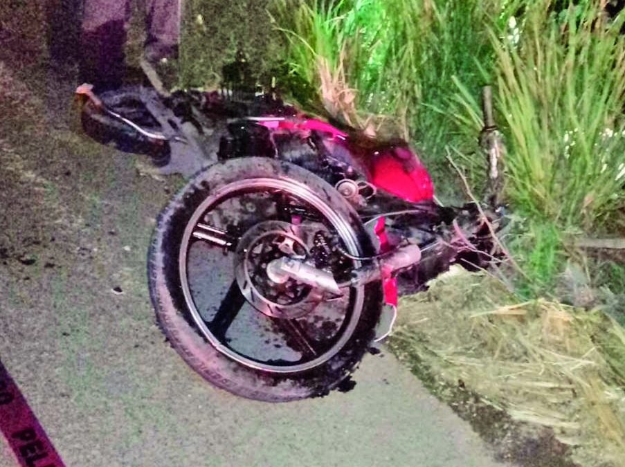 Derrape de motocicleta en la erradura